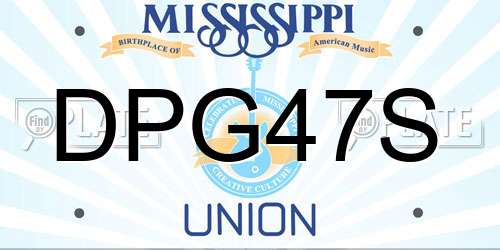 DPG47S Mississippi License Plate