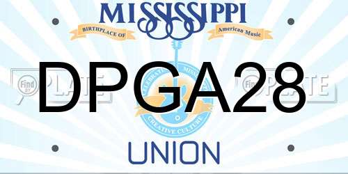DPGA28 Mississippi License Plate