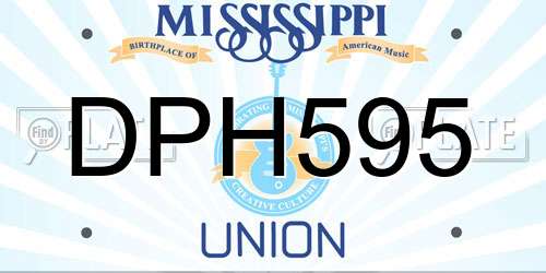 DPH595 Mississippi License Plate