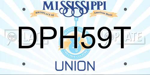 DPH59T Mississippi License Plate