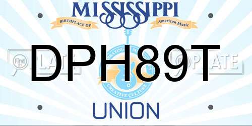 DPH89T Mississippi License Plate