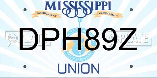DPH89Z Mississippi License Plate