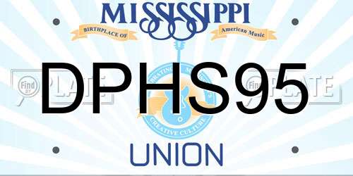 DPHS95 Mississippi License Plate