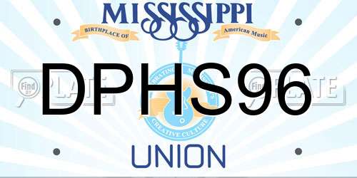 DPHS96 Mississippi License Plate