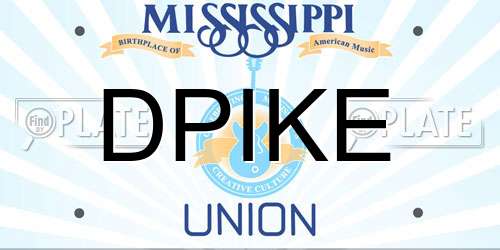 DPIKE Mississippi License Plate