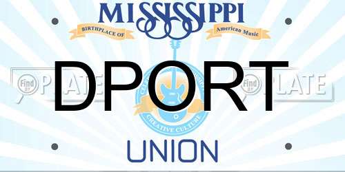 DPORT Mississippi License Plate