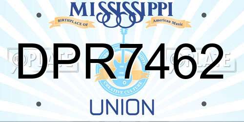 DPR7462 Mississippi License Plate
