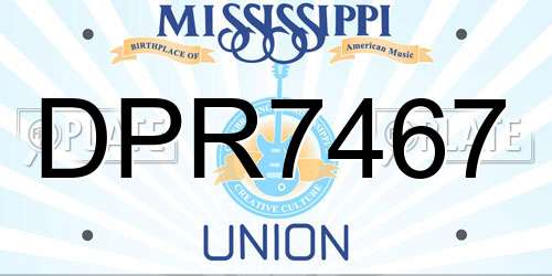 DPR7467 Mississippi License Plate