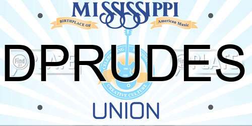 DPRUDES Mississippi License Plate
