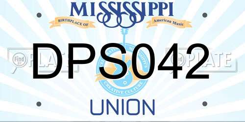 DPS042 Mississippi License Plate