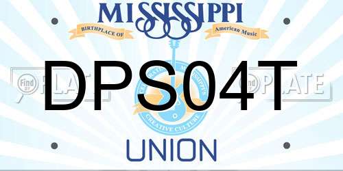 DPS04T Mississippi License Plate