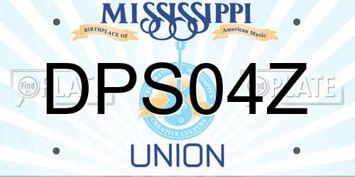 DPS04Z Mississippi License Plate