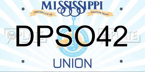 DPSO42 Mississippi License Plate