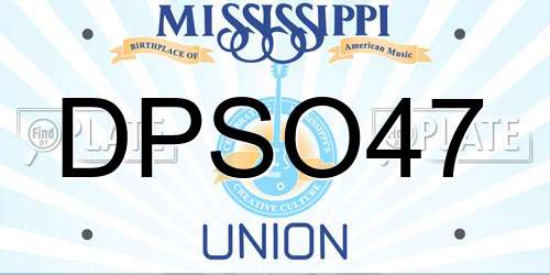 DPSO47 Mississippi License Plate