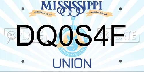 DQ0S4F Mississippi License Plate