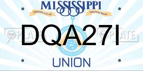 DQA27I Mississippi License Plate