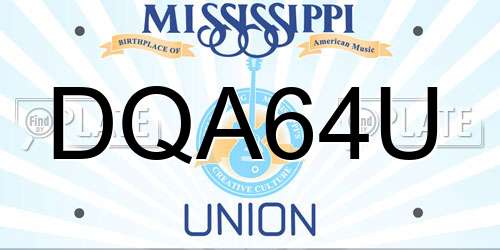 DQA64U Mississippi License Plate
