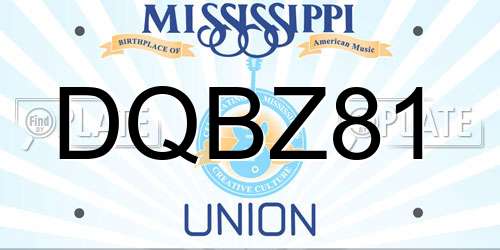 DQBZ81 Mississippi License Plate