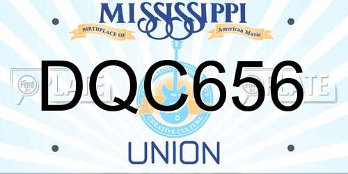 DQC656 Mississippi License Plate