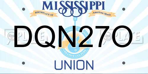 DQN27O Mississippi License Plate