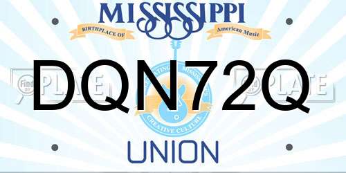 DQN72Q Mississippi License Plate