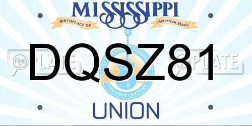 DQSZ81 Mississippi License Plate