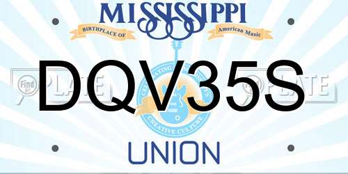 DQV35S Mississippi License Plate
