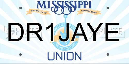 DR1JAYE Mississippi License Plate