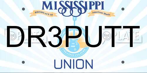 DR3PUTT Mississippi License Plate