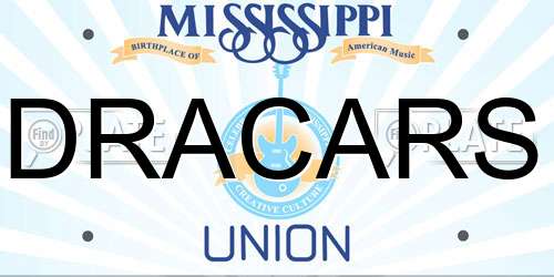DRACARS Mississippi License Plate