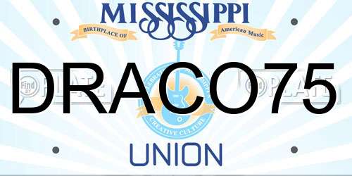 DRACO75 Mississippi License Plate