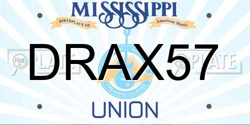 DRAX57 Mississippi License Plate