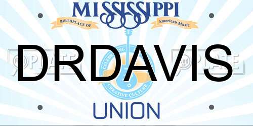 DRDAVIS Mississippi License Plate