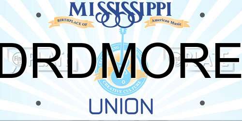 DRDMORE Mississippi License Plate