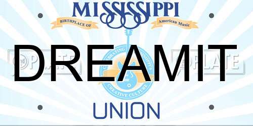 DREAMIT Mississippi License Plate