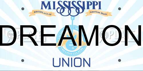 DREAMON Mississippi License Plate