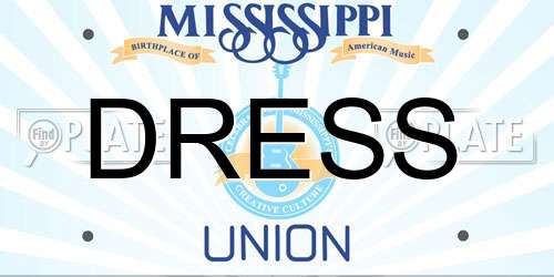 DRESS Mississippi License Plate
