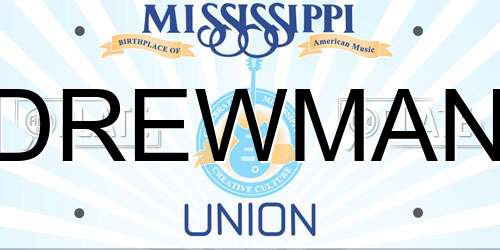DREWMAN Mississippi License Plate