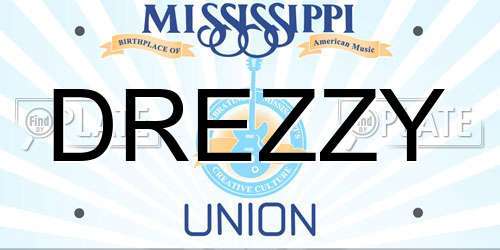 DREZZY Mississippi License Plate
