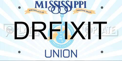 DRFIXIT Mississippi License Plate