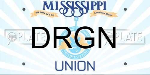 DRGN Mississippi License Plate