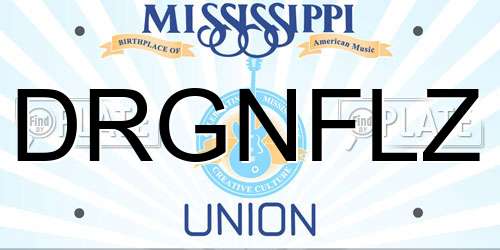 DRGNFLZ Mississippi License Plate