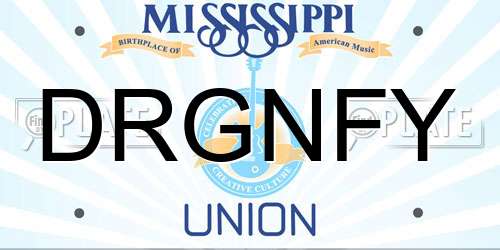 DRGNFY Mississippi License Plate