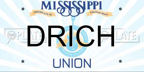 DRICH Mississippi License Plate