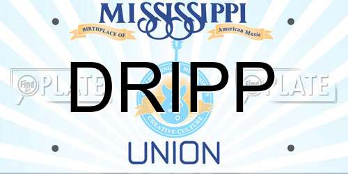 DRIPP Mississippi License Plate