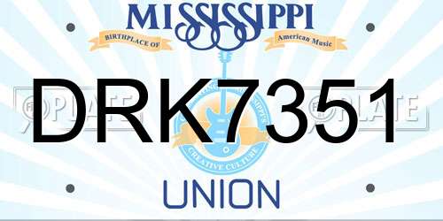DRK7351 Mississippi License Plate