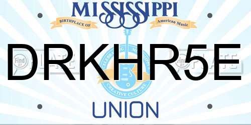 DRKHR5E Mississippi License Plate