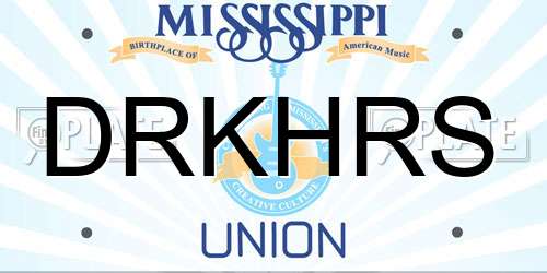 DRKHRS Mississippi License Plate