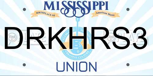 DRKHRS3 Mississippi License Plate
