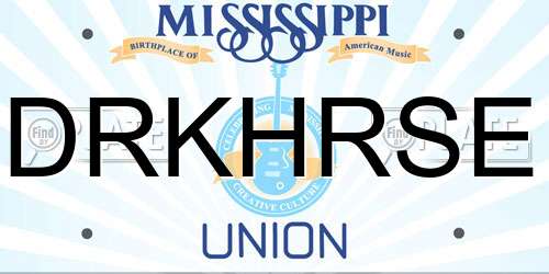 DRKHRSE Mississippi License Plate